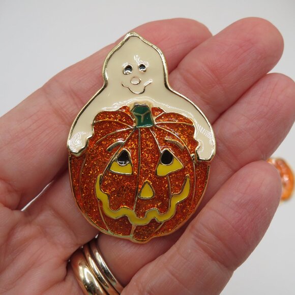 Jack O Lantern Halloween Brooch Pins - Picture 4 of 6